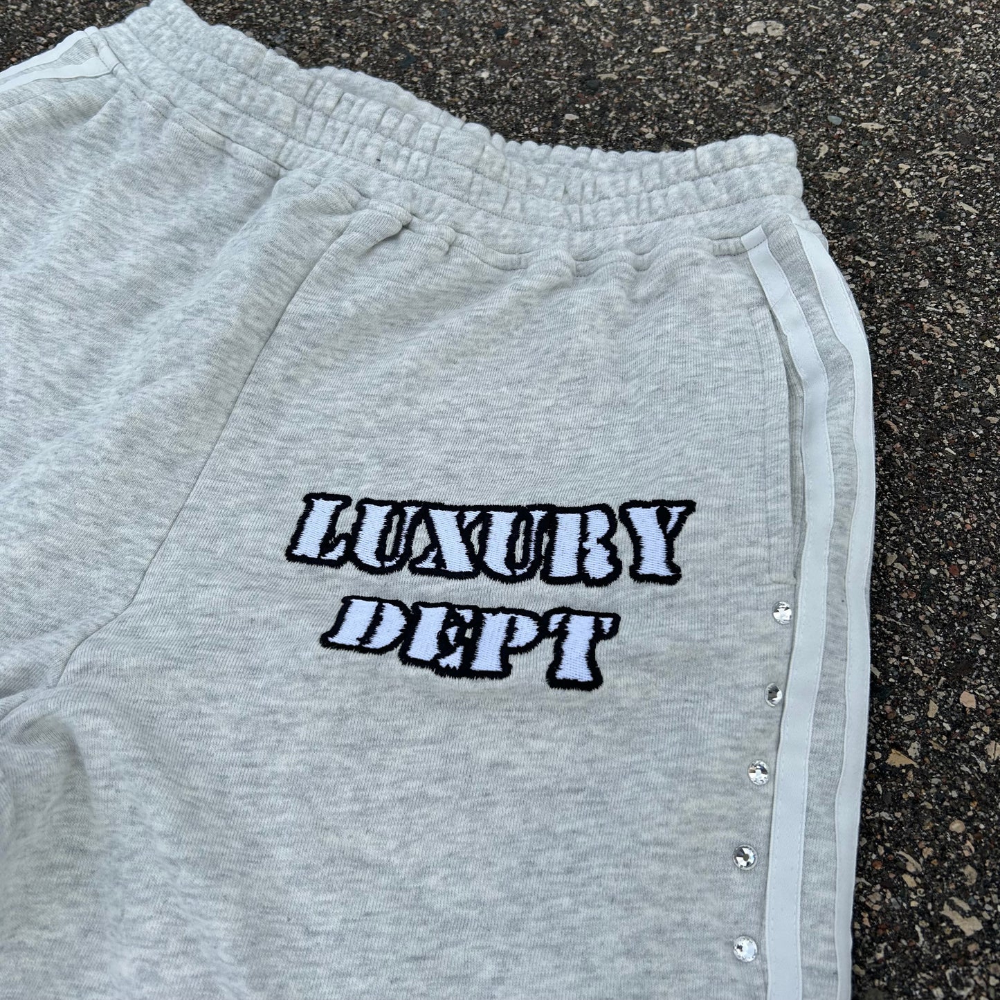 "Luxury Dept” Bedazzled SweatPants