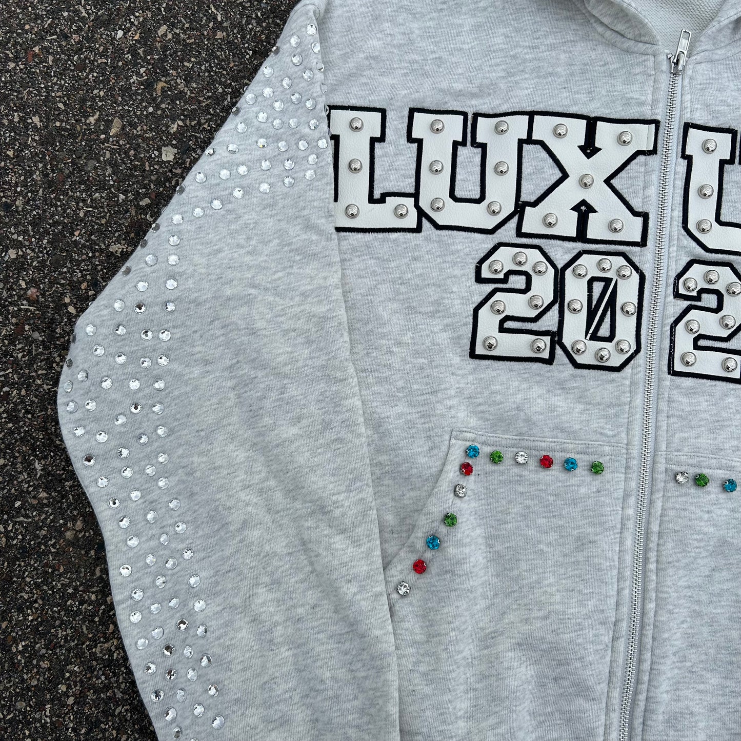 "Luxury 2025” Bedazzled Hoodie