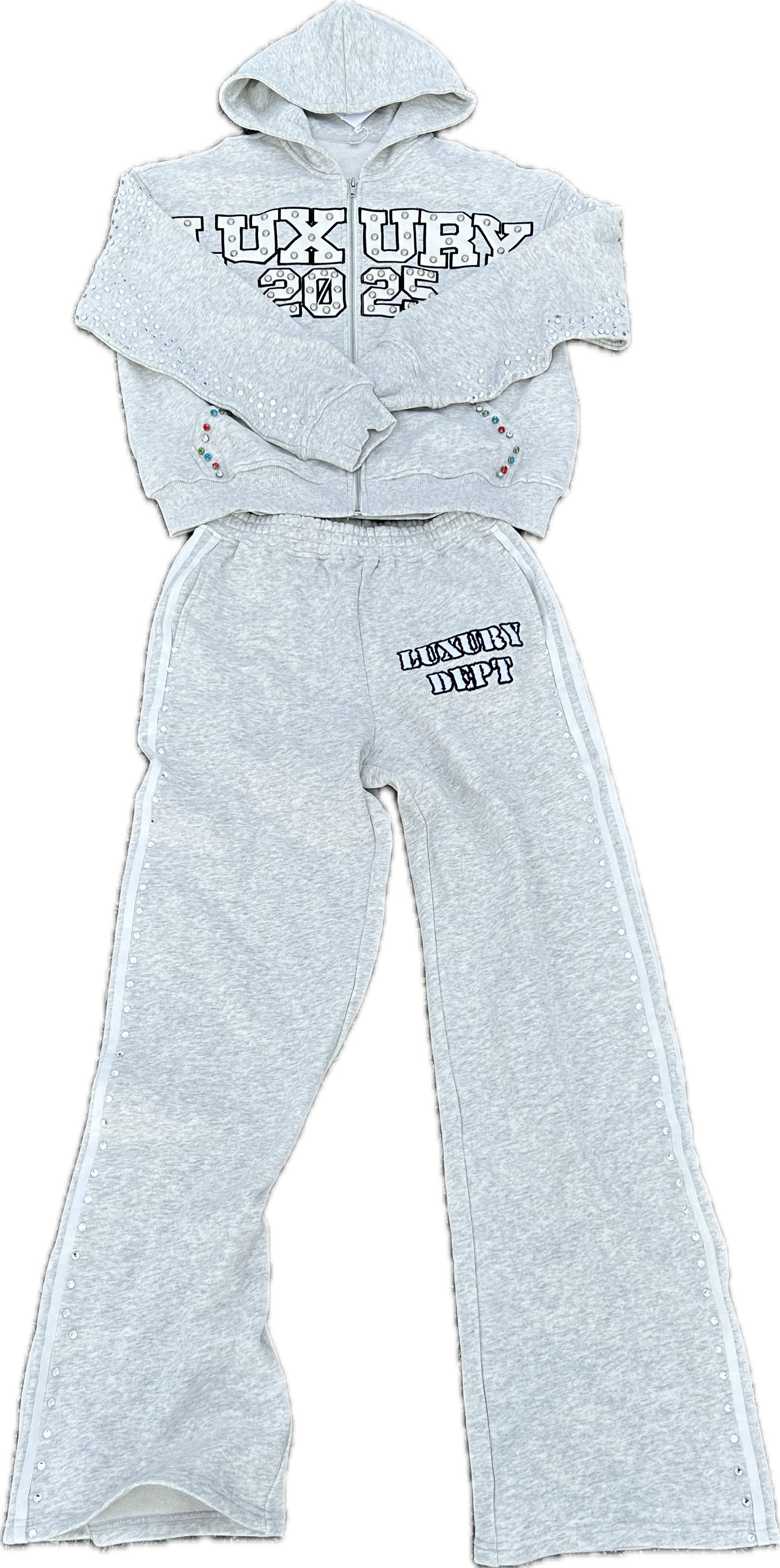 "Luxury Dept” Bedazzled SweatPants