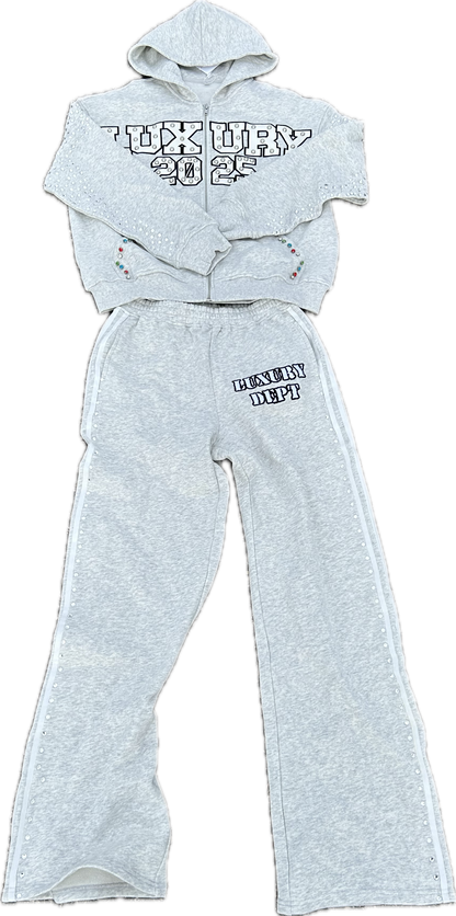 "Luxury Dept” Bedazzled SweatPants