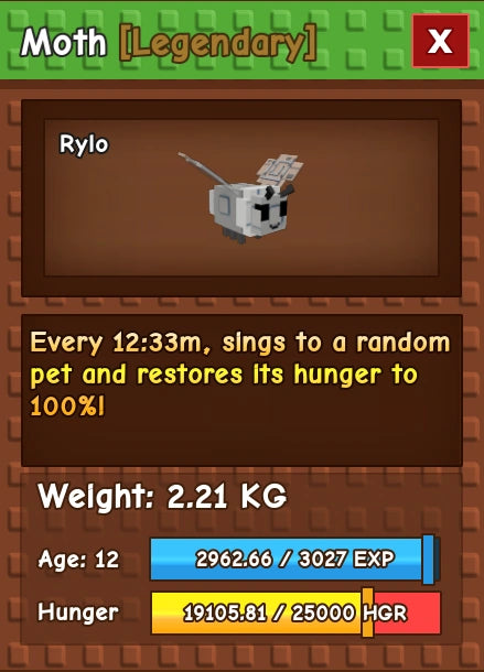 1x Moth
