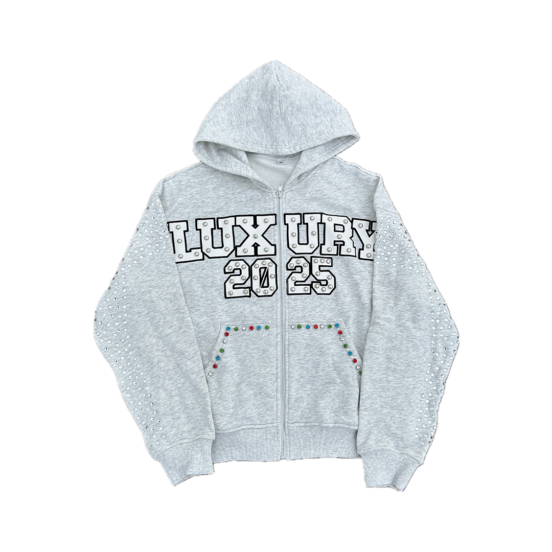 "Luxury 2025” Bedazzled Hoodie