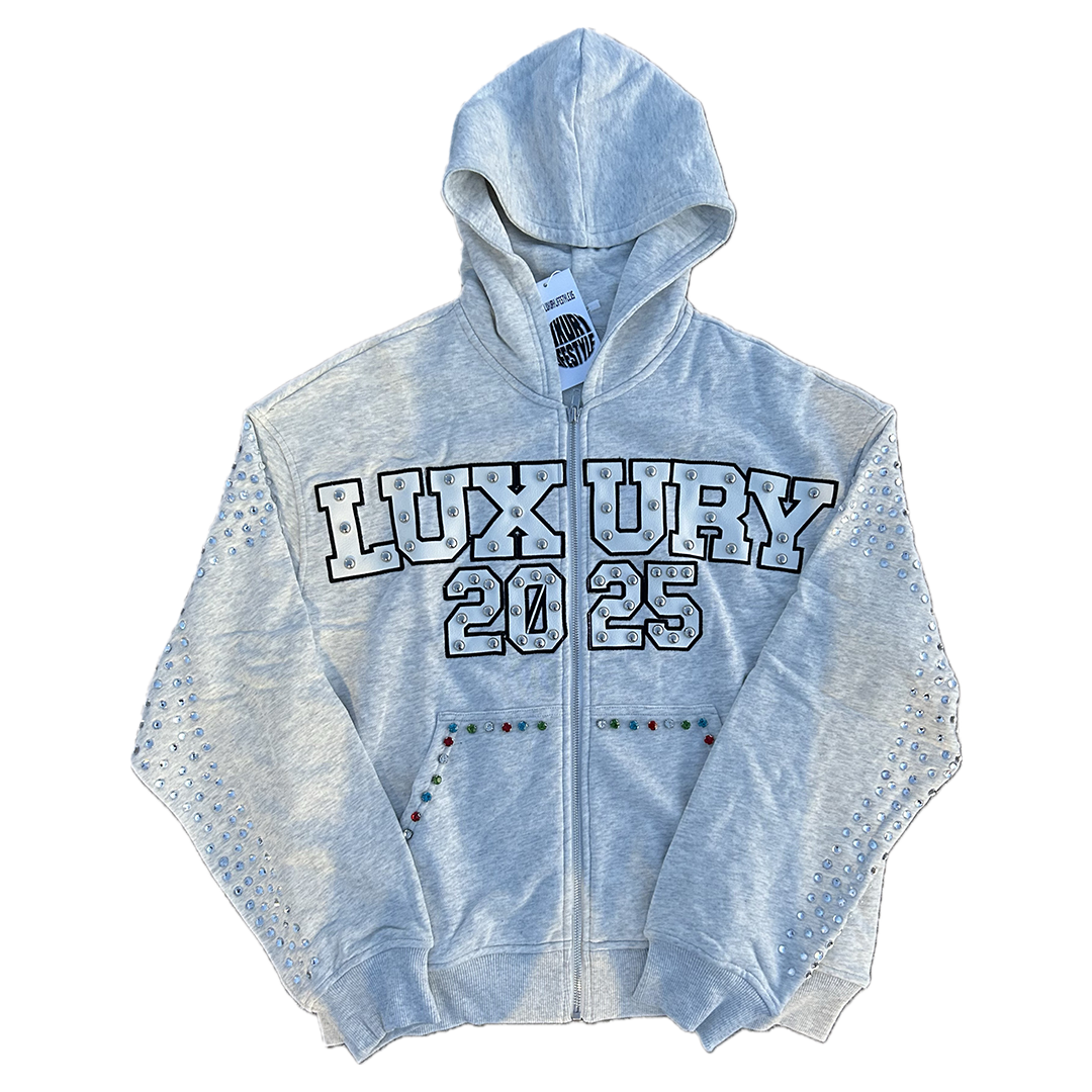 "Luxury 2025” Bedazzled Hoodie