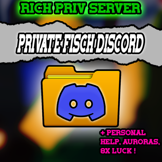 Fisch Private Discord + Servers! (24/7 PERSONAL HELP)